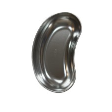 D007-03 "MEDICA" Kidney-shaped tray for medical instruments, stainless steel, 200*100*30mm